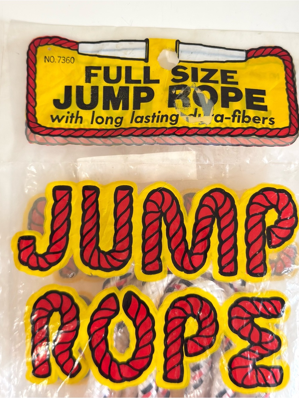 Vintage Yellow Jump Rope Handles by - Picture 4 of 8